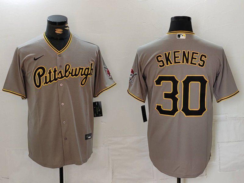 Men Pittsburgh Pirates #30 Skenes Browm Game 2024 Nike MLB Jersey style 8141